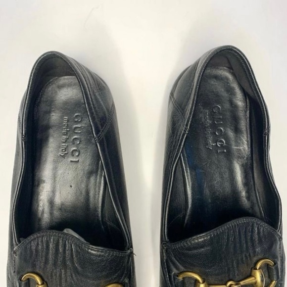 Gucci Horsebit Classic Italian Leather Loafer Slipper 407314 Black Size 9 /US 11 - Picture 4 of 12